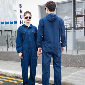 Tuta da Lavoro in Denim di Cotone Traspirante per Uomo e <span class=keywords><strong>Donna</strong></span>, Resistente all'Usura e allo Sporco, per Protezione del Lavoro e Saldatori - Product Image 2