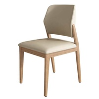 Chaise de salle à manger moderne en bois de frêne, chaise de salle à manger nordique rembourrée, chaise de restaurant en bois massif, mobilier de cuisine contemporain
