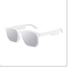 Lunettes de soleil polarisées UV400 sans fil Bluetooth pour la conduite et les sports, unisexe, avec design personnalisé, blanches