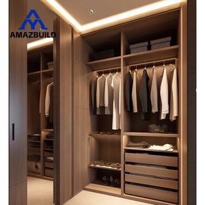 AMAZBUILD Série haut de gamme Meuble de vestiaire Armoire sur mesure <span class=keywords><strong>Porte</strong></span> vitrée de placard <span class=keywords><strong>avec</strong></span> bandes lumineuses - Product Image 3