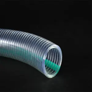 Flexible Suction Hose PVC Spiral Steel Wire Reinforced Hose Transparent Flexible Suction Hose