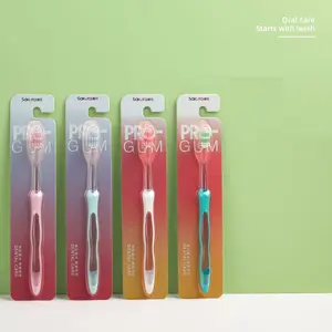 Escova de dentes Supersoft manual personalizada para adultos, melhor preço por atacado