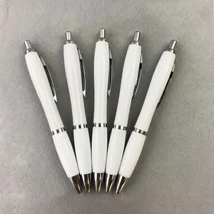 Canetas de esferográfica de plástico promocionais, canetas personalizadas com logotipo