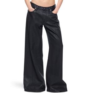 Prix d'usine, haute qualité, personnalisé, jean en denim pour homme, coupe ample, taille basse, jambe large, effet ciré - Product Image 3