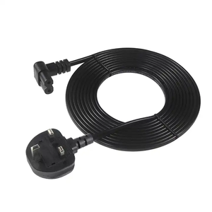 Universal BS 1363 IEC320-Right Angled C7 Plug Home Appliance Extension Cord Black PVC Jacket Pure Copper TV Power Lead - Product Image 1