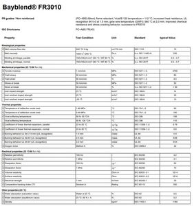 เม็ดพลาสติก Bayblend PC+ABS FR3010 เกรดสำหรับการฉีดขึ้นรูป ทนทานต่อการแตกร้าวจากแรงกดและสารเคมี ผลิตจากอัลลอย PCABS - Product Image 2