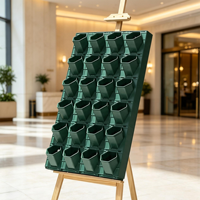 Support de plantes vert multicouche en plastique pour légumes et fleurs, étagère à pots sur pied pour balcon extérieur, mur de fleurs mobile pour jardin domestique