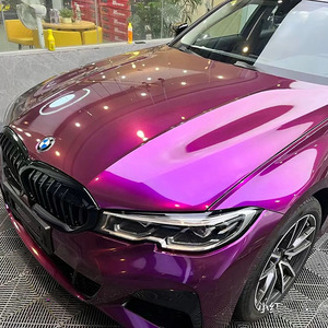 Film Vinyle Adhésif Brillant Effet Métallisé Violet pour Voiture – Rouleau de Papier Adhésif pour Enveloppement Automobile - Product Image 1