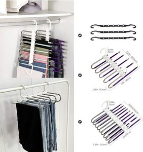 Wholesale Upgrade 9 Layers Pants <b>Hangers</b> Space Saving Non Stainless Steel Multifunctional Closet Organizer - Product Image 4