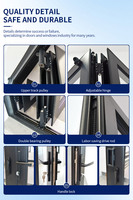 Porte accordéon sur mesure en verre Low-E pour patio, porte pliante en aluminium à double vitrage pour véranda, maison, résidence, appartement