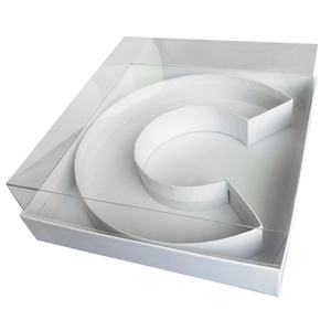 Boîte cadeau en carton en forme de lettre ou de chiffre de 8 pouces, remplissable avec des bonbons, du chocolat ou des confiseries, avec couvercle - Product Image 4