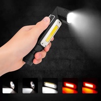 Vente flash Lampe frontale multifonctionnelle à angle de tête réglable rechargeable par USB en forme de L avec base magnétique XPG&COB