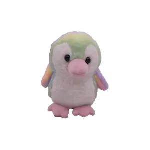 Wholesale OEM/ODM custom 7 inch soft sitting stuffed plush Bird Tie- dye Penguin