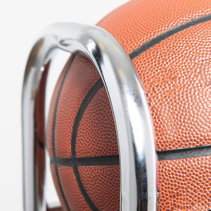 JH-Mech facile à assembler support <span class=keywords><strong>de</strong></span> stockage <span class=keywords><strong>de</strong></span> billes en acier durable et argenté robuste pour le basket-ball avec roulettes - Product Image 2