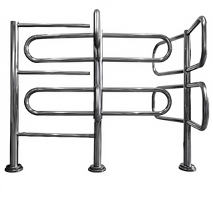 Tourniquet manuel Guangbao ZY-C006 pour supermarché, en acier inoxydable, semi-haut, dispositif de contrôle d'accès d'entrée, IP55, à poussée manuelle - Product Image 2