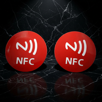 Autocollants et étiquettes NFC RFID étanches personnalisés avec logo, 13,56 MHz, moins chers, RXZ-RXZ-HF-Tag, pour les médias sociaux