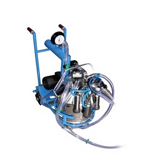 Machine à traire électrique portable avec pompe et moteur pour vaches et chèvres |   Chariot à seau unique en acier inoxydable 220V pour équipement laitier - Product Image 2