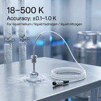 PROG ULT_Di07-LMI1 Capteur de température à diode cryogénique à gaine longue 18-500K pour He liquide, H2, N2