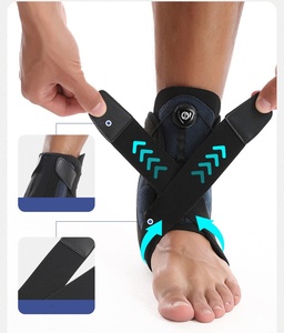 Protector de tobillo de nailon y neopreno férula nocturna ajustable con perilla de talla única para esguinces y recuperación de lesiones - Product Image 2