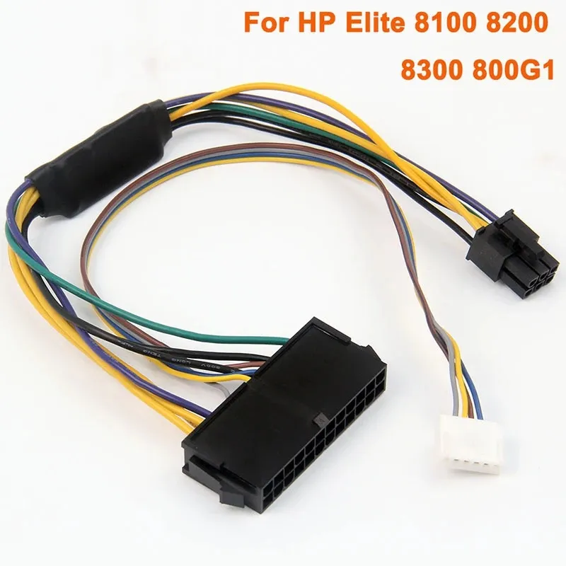 Блок питания ATX 24pin 2-портовый 6pin кабель с адаптером для струйного принтера HP Elite 8100 8200 8300 800G1 материнская плата питания PSU кабель конвертера 18AWG 30 см