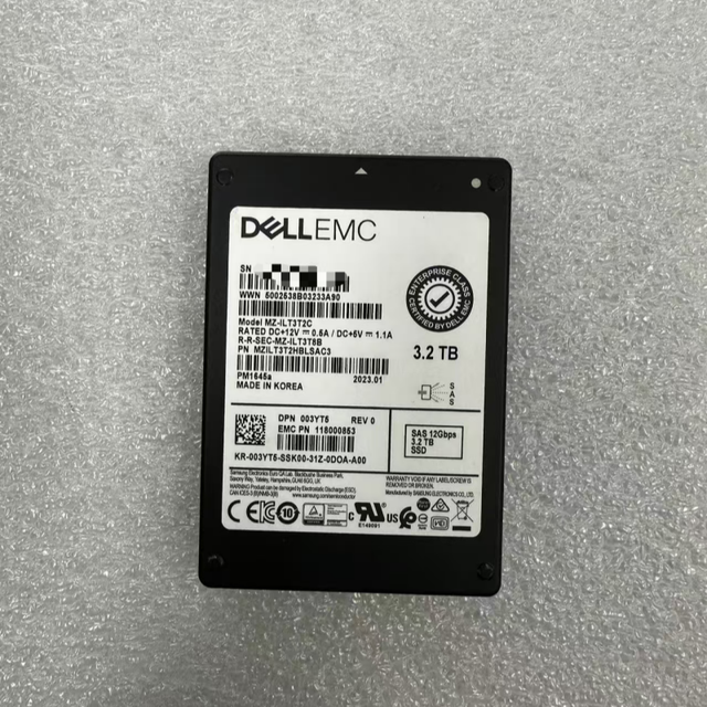 For Samsung 003YT5 PM1645A 118000853 3.2TB 2.5" SSD MZ-ILT3T2C MZILT3T2HBLSAC3 SAS 12Gbps Solid State Drive