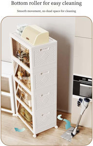 Boîte de rangement pour armoire de cuisine, armoire en plastique multifonctionnelle, armoire pliable pour chambre à coucher, organisateur pliable - Product Image 4