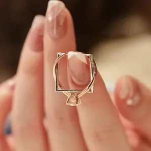 Thời Trang Trang Phục Kim Cương Đá Quý 1 Karat 14K Vàng Trắng 18K Vàng Vàng Rose Gold Nhẫn Cưới Duy Nhất Kim Cương Nhẫn