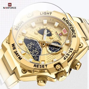 Montre-bracelet sport à quartz pour homme Drioshipping, aiguilles lumineuses, calendrier, affichage automatique de la semaine, étanche 3 ATM, en acier inoxydable, tendance - Product Image 2