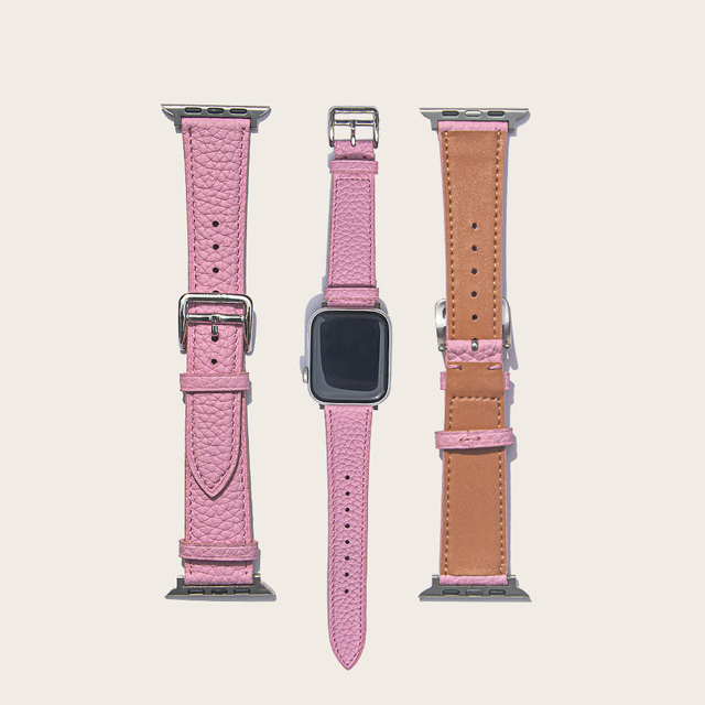 Ultra Smart Watch Straps for Apple Watch Pink Women Girls' Leather Bracelets Band