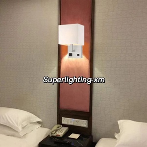 Bedside <strong>Wall</strong> <strong>Mount</strong> <strong>Light</strong> <strong>with</strong> USB and <strong>Plug</strong> LED Reading Swing Arm Fabric Shade <strong>Wall</strong> Sconce Hardwired <strong>Wall</strong> Lamp for Bedroom Hotel - Product Image 4