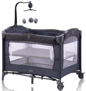 Corralito <span class=keywords><strong>para</strong></span> Bebés UP630 con Segundo Piso, Caja de Música y 3 Juguetes - Ruedas Bloqueables, Patas Antideslizantes y Malla Transpirable <span class=keywords><strong>para</strong></span> el Hogar y Viajes - Product Image 1