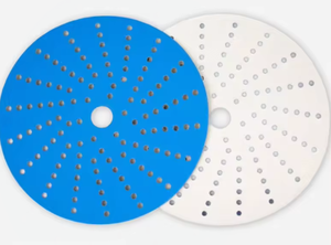 Multi Holes 6 Zoll 150mm Keramik Aluminium oxid Schleif scheibe Haken und Schlaufe Runde Schleifpapier Scheibe Schleifen Holz Lila Schleif scheibe - Product Image 5