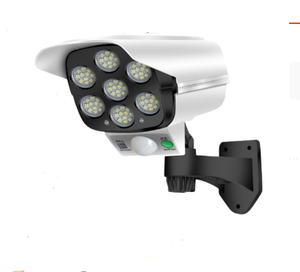 Lampe <span class=keywords><strong>solaire</strong></span> 77 LED <span class=keywords><strong>avec</strong></span> <span class=keywords><strong>détecteur</strong></span> de mouvement 10Watt IP66 étanche projecteur de jardin extérieur alimenté par batterie - Product Image 1