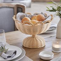 Bohemian stijl handgemaakte eco-vriendelijke rotan mand, rotan fruitmand, geschikt voor de keuken, eetkamer en woonkamer