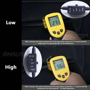 Coussin chauffant double siège en coton 12V pour voiture, chauffe-siège électrique hiver, housse chauffante domestique, tapis chauffant pour voitures - Product Image 5