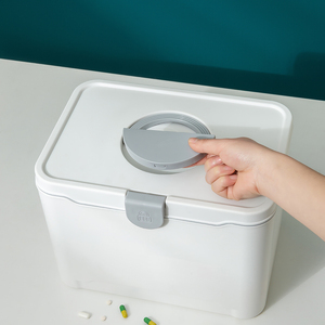 Caja de almacenamiento de Medicina de plástico para el hogar, caja de primeros auxilios, organización del hogar, botiquines funcionales con tapa - Product Image 6