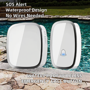 Sistema de Alerta Doméstica Impermeable, Botón de Llamada de Emergencia SOS, Timbre Inalámbrico <span class=keywords><strong>para</strong></span> Personas Mayores y Pacientes, Teléfono de Puerta - Product Image 2