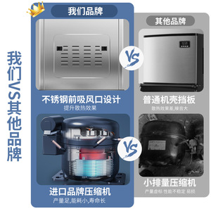 เครื่องทำน้ำแข็งเกล็ดอัตโนมัติเชิงพาณิชย์ ความจุ 100 กก. ระบบระบายความร้อนด้วยอากาศ สำหรับร้านหม้อไฟ ซูเปอร์มาร์เก็ต - Product Image 1
