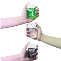 Spray désinfectant pour les mains à base d'alcool, format poche, formule chimique, tue 99,99 % des bactéries, sans eau, 50 ml, format carte de crédit