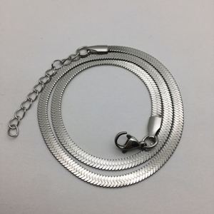 Wholesale Women Sexy Titanium Steel Flat Snake Bone Chain Thick Herringbone Necklace for Men Female Jewelry - Product Image 1