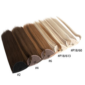 <span class=keywords><strong>Queue</strong></span> <span class=keywords><strong>de</strong></span> <span class=keywords><strong>cheval</strong></span> enveloppante Haohao <span class=keywords><strong>de</strong></span> qualité supérieure, 100 % cheveux humains naturels, extensions à clipser avec cordon <span class=keywords><strong>de</strong></span> serrage - Product Image 3