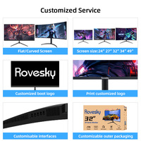 Moniteur de jeu incurvé LCD R&E Black 32 pouces 1080P 240Hz 1ms HDR 120% SRGB Panneau VA/IPS Contraste 3000:1 DP pour ordinateur de bureau PC