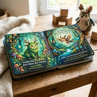Livre cartonné personnalisé sur les créatures fantastiques allemandes avec des illustrations vibrantes pour l'éducation de la petite enfance sur les marchés allemands