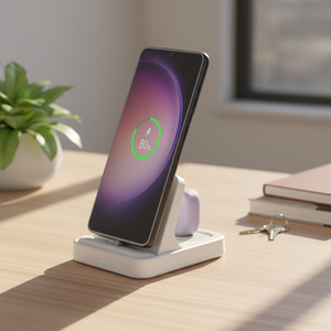 Hot verkopende 2-in-1 oplaadstandaard met Type-C interface bureauhouder voor Samsung, alleen voor iPhone 17/16/15 - Product Image 2