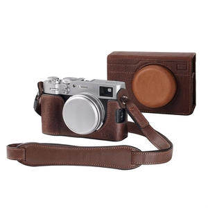 Kit d'étui en cuir <span class=keywords><strong>pour</strong></span> <span class=keywords><strong>appareil</strong></span> <span class=keywords><strong>photo</strong></span> <span class=keywords><strong>FUJIFILM</strong></span> X100VI, SmallRig 4558 avec demi-étui, couvercle rabattable et bandoulière - Product Image 1