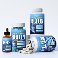 Étiquette d'impression personnalisée pour compléments alimentaires avec lamination douce au toucher et UV brillant pour les produits certifiés végétaliens et biologiques