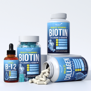 Étiquette d'impression personnalisée pour compléments alimentaires avec lamination douce au toucher et UV brillant pour les produits certifiés végétaliens et biologiques - Product Image 3