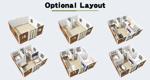 Tony Nhà Phòng đúc sẵn nhà của phòng cabin 20ft có thể gập lại cửa hàng 4 phòng ngủ nhà di động trên bánh xe cửa hàng container - Product Image 6