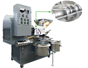 Oil pressing machine with filter for sunflower seeds, soybean, plants