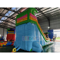Toboggan aquatique gonflable commercial pour enfants avec piscine, équipement de jeu extérieur, château gonflable avec toboggan